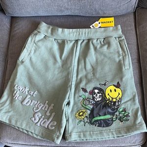 Market Smiley Look at the Bright Side Sweatshorts